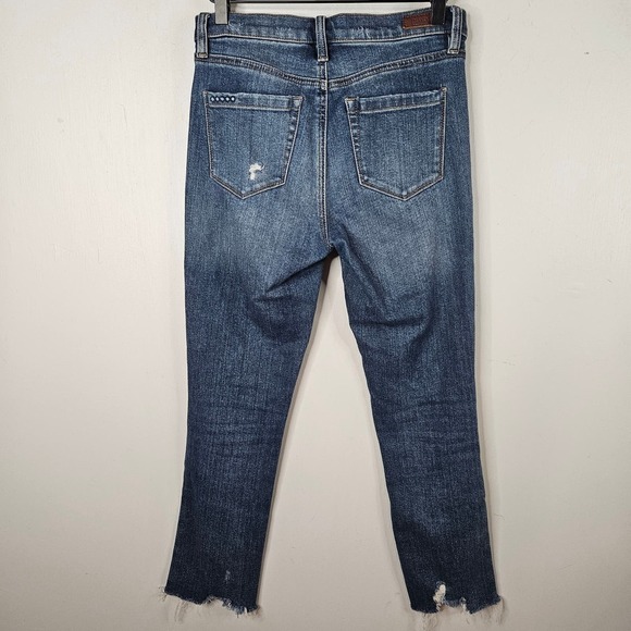 BlankNYC The Madison Crop Step Hem High Rise Jeans 26 Distressed - Picture 7 of 11